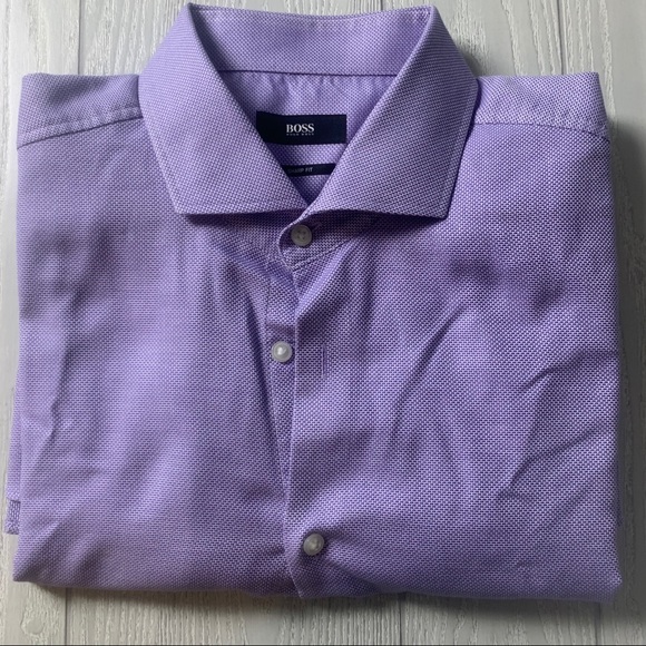 LAVENDER HUGO BOSS DRESS SHIRT - Picture 4 of 4